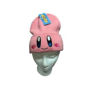 Kirby Cuffed Beanie Knit Hat Pink One Size Adult Nintendo Bioworld